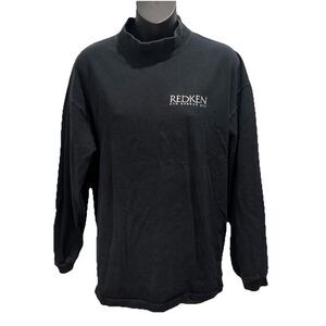Vintage Redken 5th Ave NYC T Shirt Mens L Black Long Sleeve Made In USA 90s